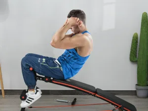 Bancă Sit‑Up Pliabilă cu Înălțime Reglabilă pentru Casă, Birou și Sală, Antrenament Abdomen & Fitness