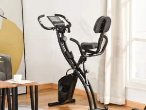 Bicicleta Magnetica Pliabila – Otel Negru cu Benzi Elastice