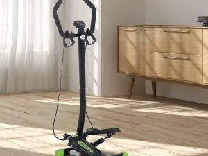 Stepper Profesional Fitness cu Manubriu si Corzi, 40x48x118cm