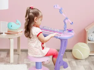 Pianina pentru copii cu taburet si microfon