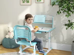 Set Birou si Scaun pentru Copii Reglabil in Inaltime , Albastru