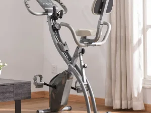 Bicicleta Fitness pliabila 2 in 1, 8 nivele, Gri