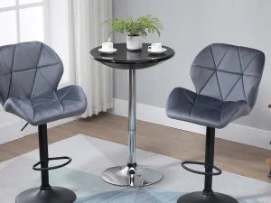 Masa rotunda de bar cu plan rotativ, inaltime reglabila, baza otel