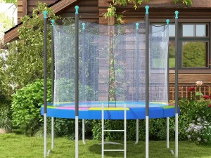 Husă pentru Trambulină Ø366x30 cm Pliabilă și Portabilă, din Plastic, PE și Spumă, Multicolor