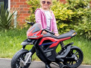 Motocicleta Jucarie Suspensie Dubla Muzica si Lumini pentru Copii de la 3 la 6 ani Rosu