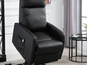 Fotoliu Ridicare Electric 145° – Rabatabil pentru Varstnici, Negru