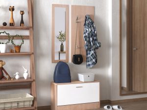 Set Hol 3 Piese – Dulap Pantofi, Cuier & Oglinda