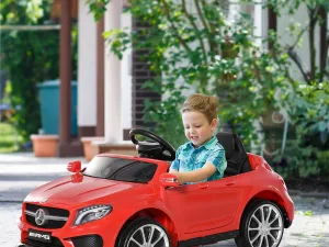 Mașină Electrică pentru Copii, Mercedes GLA Electric pentru Copii 3+ ani, cu Telecomandă, Faruri și Muzică, 100x58x46 cm