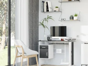 Birou pentru PC cu Sertare in Lemn, 100x52x75cm, Maro