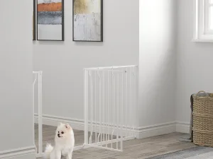 Poarta de Siguranta PawHut pentru Caini Extensibila 75-145cm din Otel si ABS
