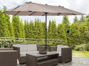 Umbrela Dubla pentru piscina sau gradina , culoare Cafea