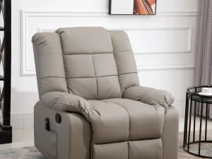 Fotoliu de Relaxare cu Masaj din Piele Artificiala