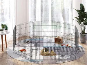 Tarc Animale – Ø158×61 cm, Otel Negru Rezistent