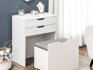 Masa Machiaj / Toaleta Dormitor – Cu Oglinda, Sertar & Scaun Asortat