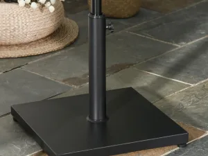 Baza pentru Umbrela Patrata Greutate 18kg pentru Stalpi de Φ3/3.5/3.8, 45x45x39cm, Negru